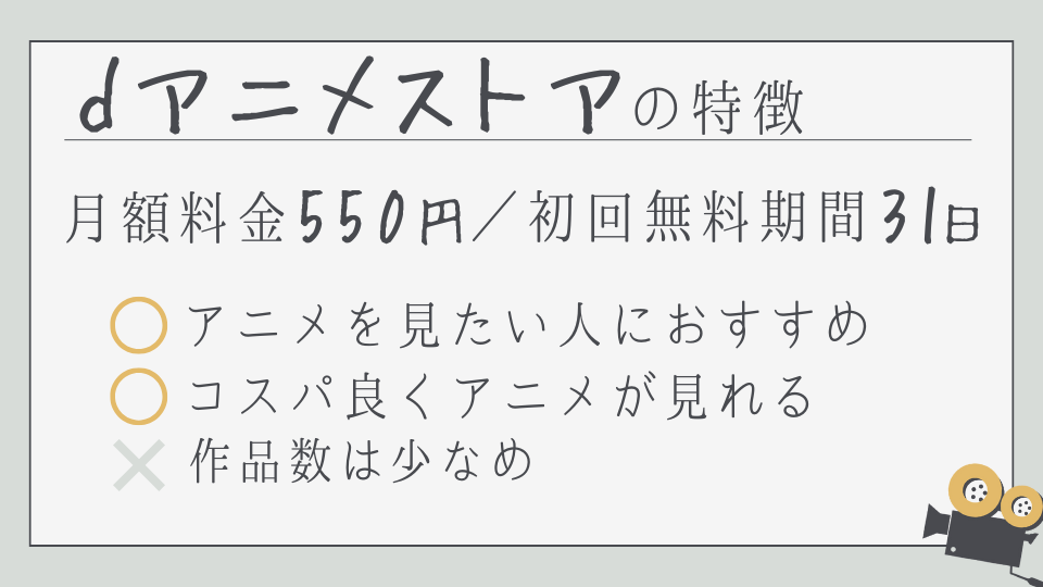 dアニメストア　特徴　メリットデメリット